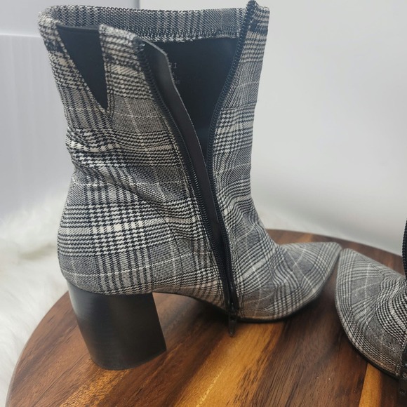 Jeffery Campbell Gray/Black Plaid Sport Boot Heel 3" Women 11 - Picture 6 of 11